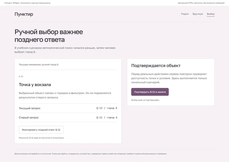 Концепт «Пунктир»: устойчивое подтверждение, демонстрационные данные