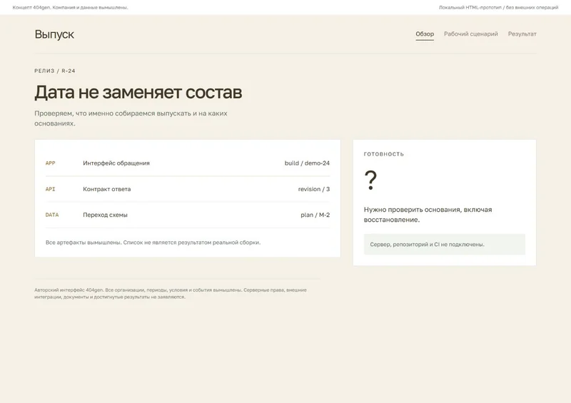 Концепт «Выпуск»: состав выпуска, демонстрационные данные