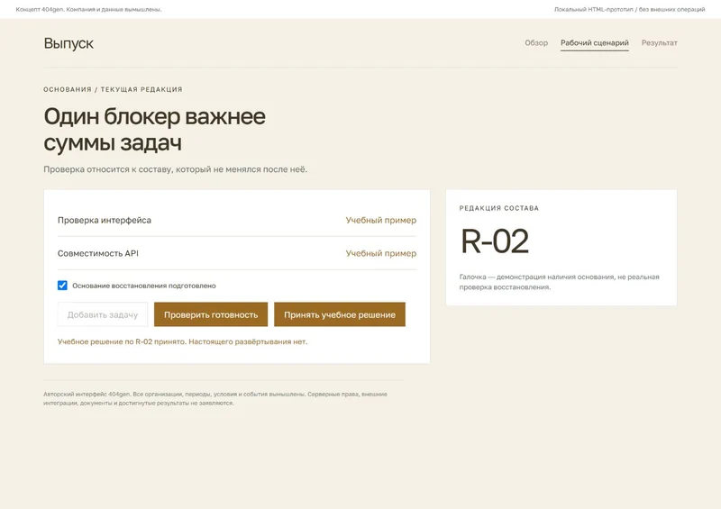 Концепт «Выпуск»: основания готовности, демонстрационные данные